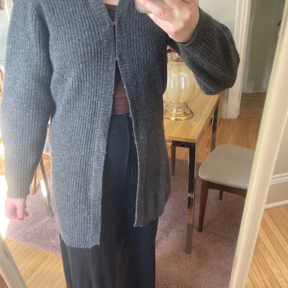 Vintage Fashion Bug Wool Hooded Clasp Cardigan Size M - Picture 7 of 9